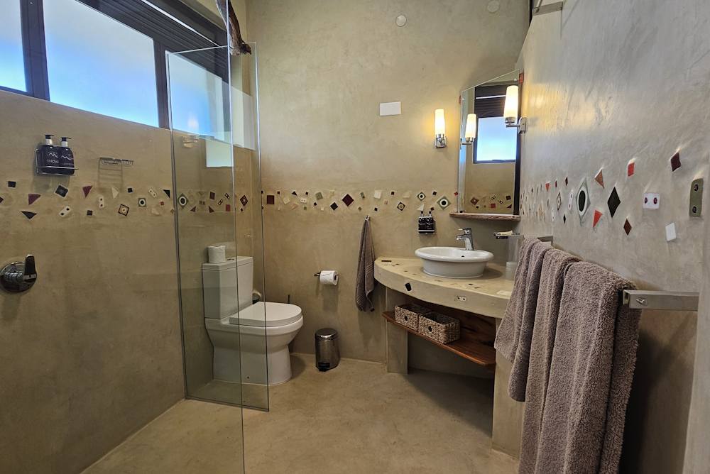Modern bathroom with stylish decorative touches