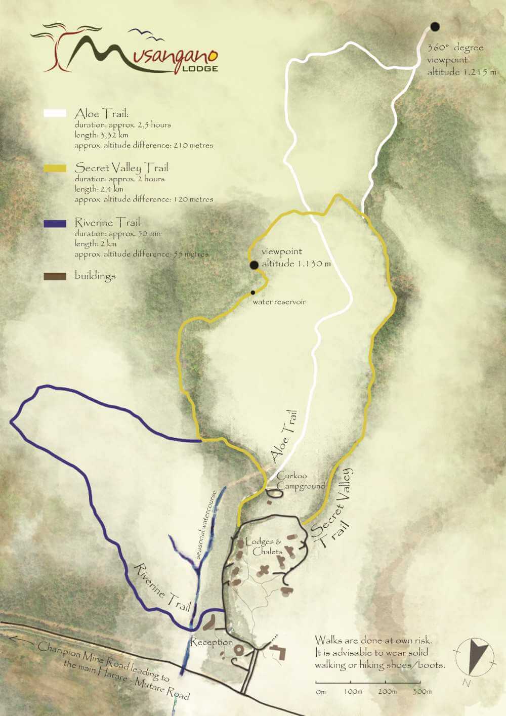 Map of Musangano Trails